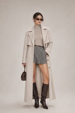 Burberry Women's Long Coat Cashmere Blend US 2 27Burberry